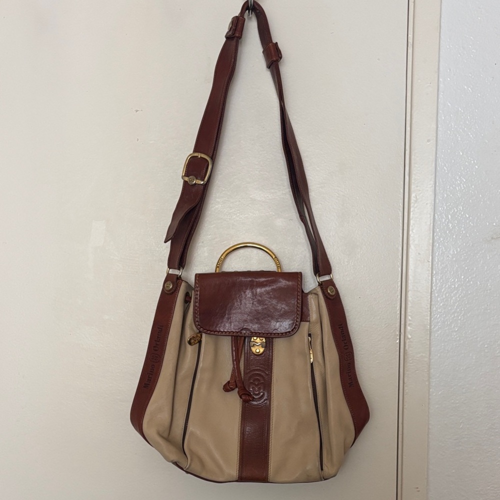 Marino Orlandi Brown/Beige Bucket Bag